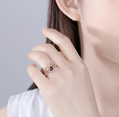 I Love You❤️ in 100 Languages Ring – Adjustable & Elegant Gift for Her