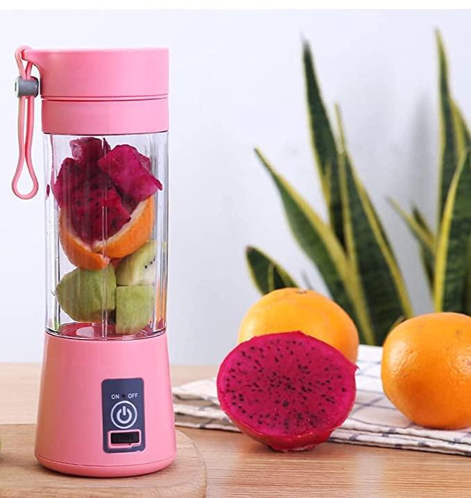 Portable 6-Blade USB Rechargeable Juicer Bottle(380ml)–Smoothies, Milkshakes