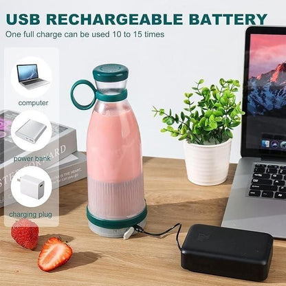 Travel-friendly mini blender with rechargeable USB