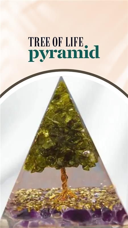 Tree of Life Peridot Orgon Pyramid