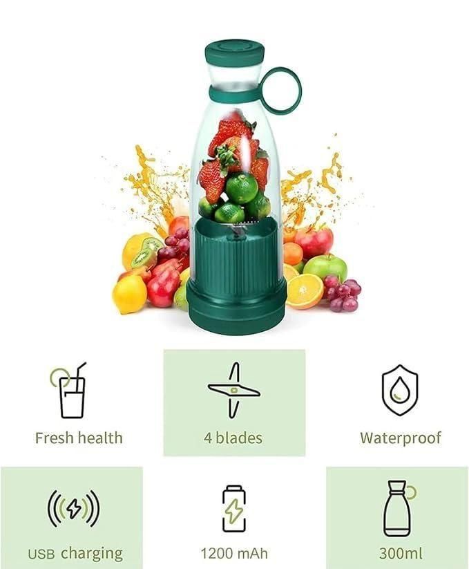 Compact juice blender with stainless steel blades