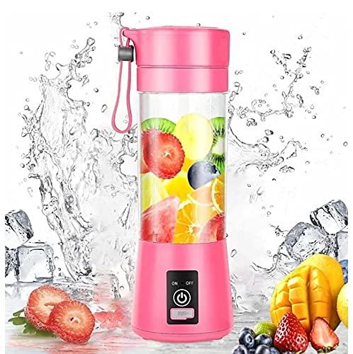 Portable 6-Blade USB Rechargeable Juicer Bottle(380ml)–Smoothies, Milkshakes